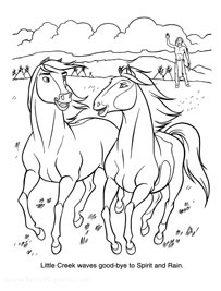 Spirit stallion of the cimarron coloring and activity book coloring books at retro reprints