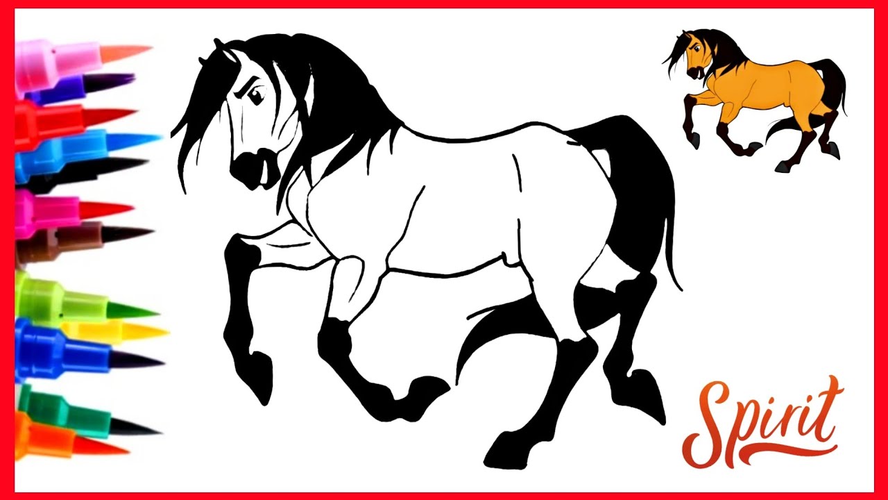 How to draw spirit the horse drawing easy fun