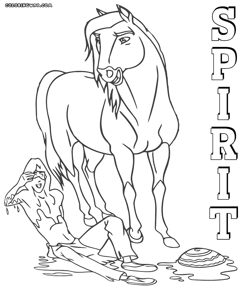Spirit cimarron coloring pages coloring pages to download and print