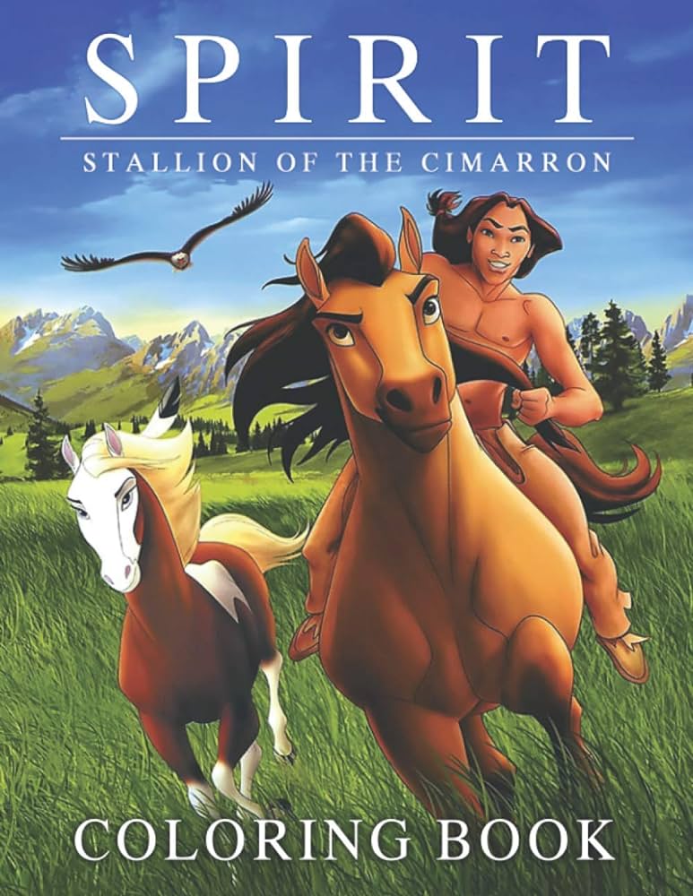 Spirit stallion of the cimarron coloring book excellent coloring book for kids adults fun relaxing coloring pages probst eduard books