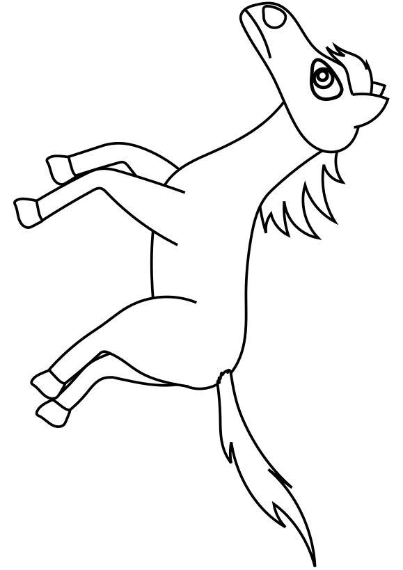 Horse drawing for coloring page free printable nurieworld
