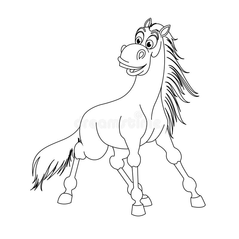 Drawing coloring horse stock illustrations â drawing coloring horse stock illustrations vectors clipart