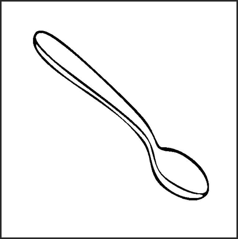 Online coloring pages coloring page spoon dishes download print coloring page