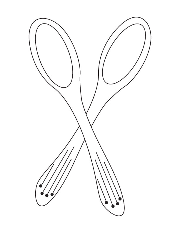 Spoons coloring page download free spoons coloring page for kids best coloring pages