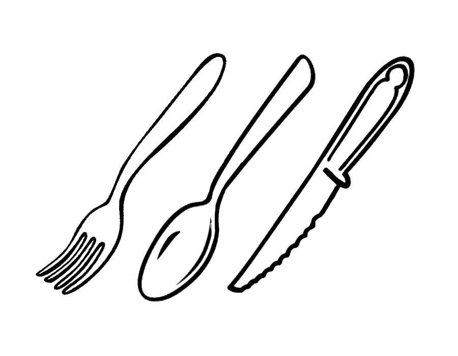 Online coloring pages coloring page cutlery cutlery download print coloring page