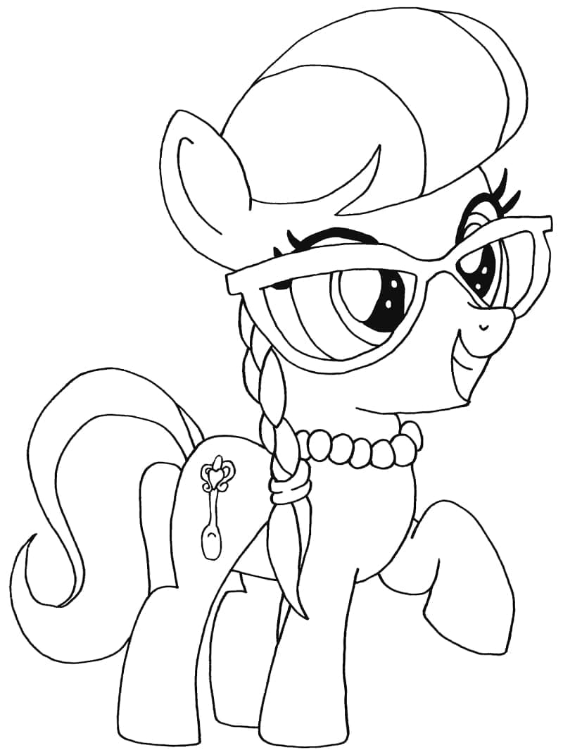 Silver spoon from my little pony coloring page