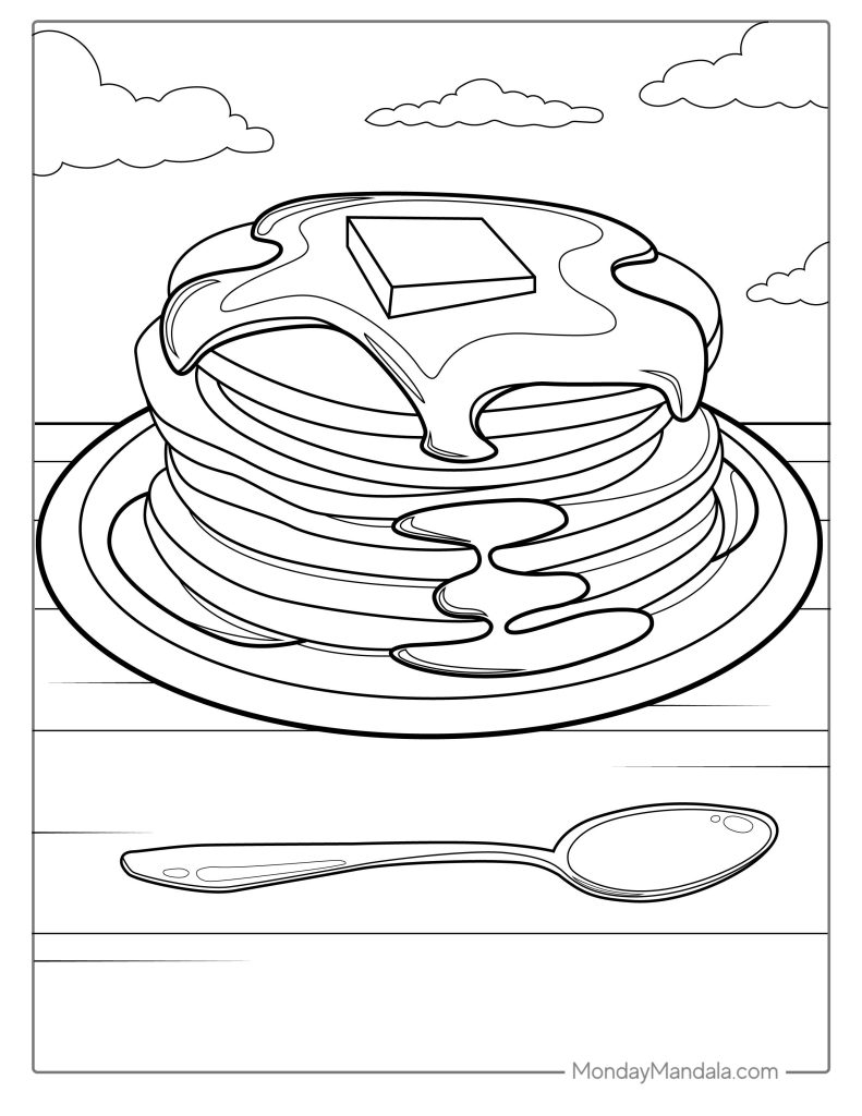 Food coloring pages free pdf printables
