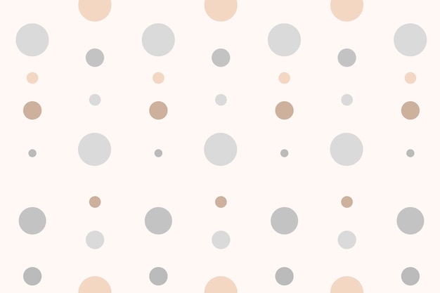 Free vector aesthetic background polka dot pattern in cream vector