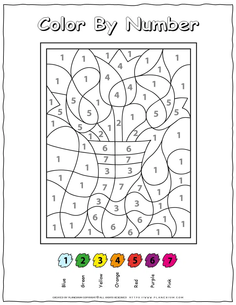 Color by numbers printables