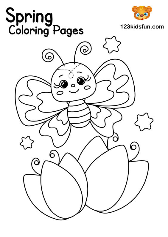 Free printable spring coloring pages for kids kids fun apps