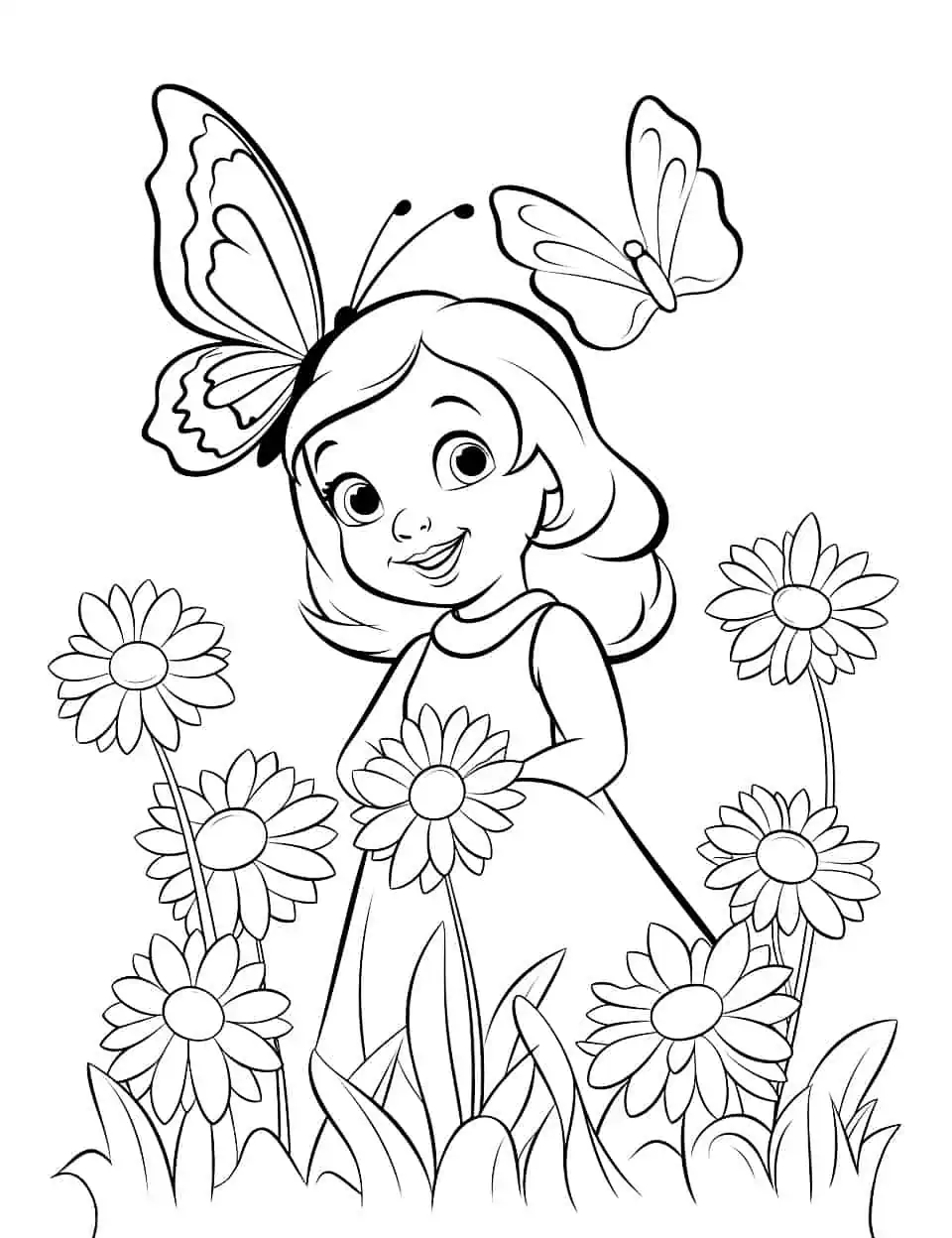 Spring coloring pages free printable sheets