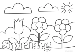 Free printable spring coloring pages for kids