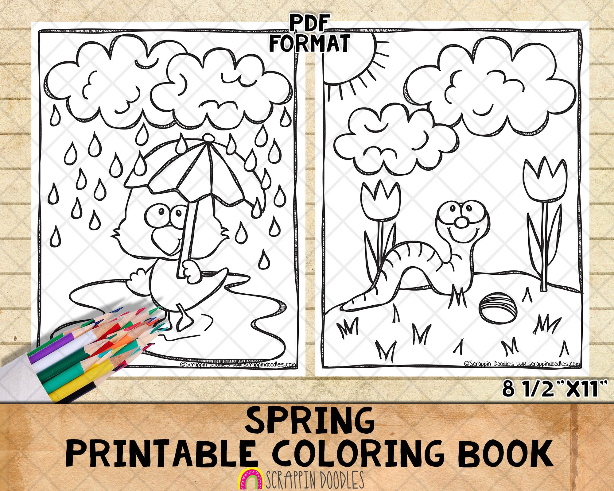 Spring coloring book