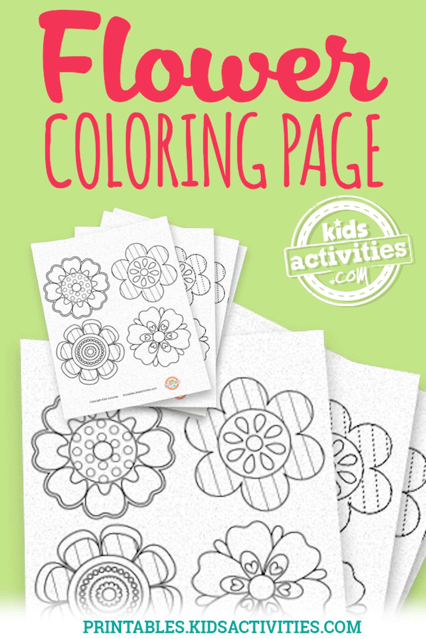 Super cute spring flowers coloring pages kids activities blog