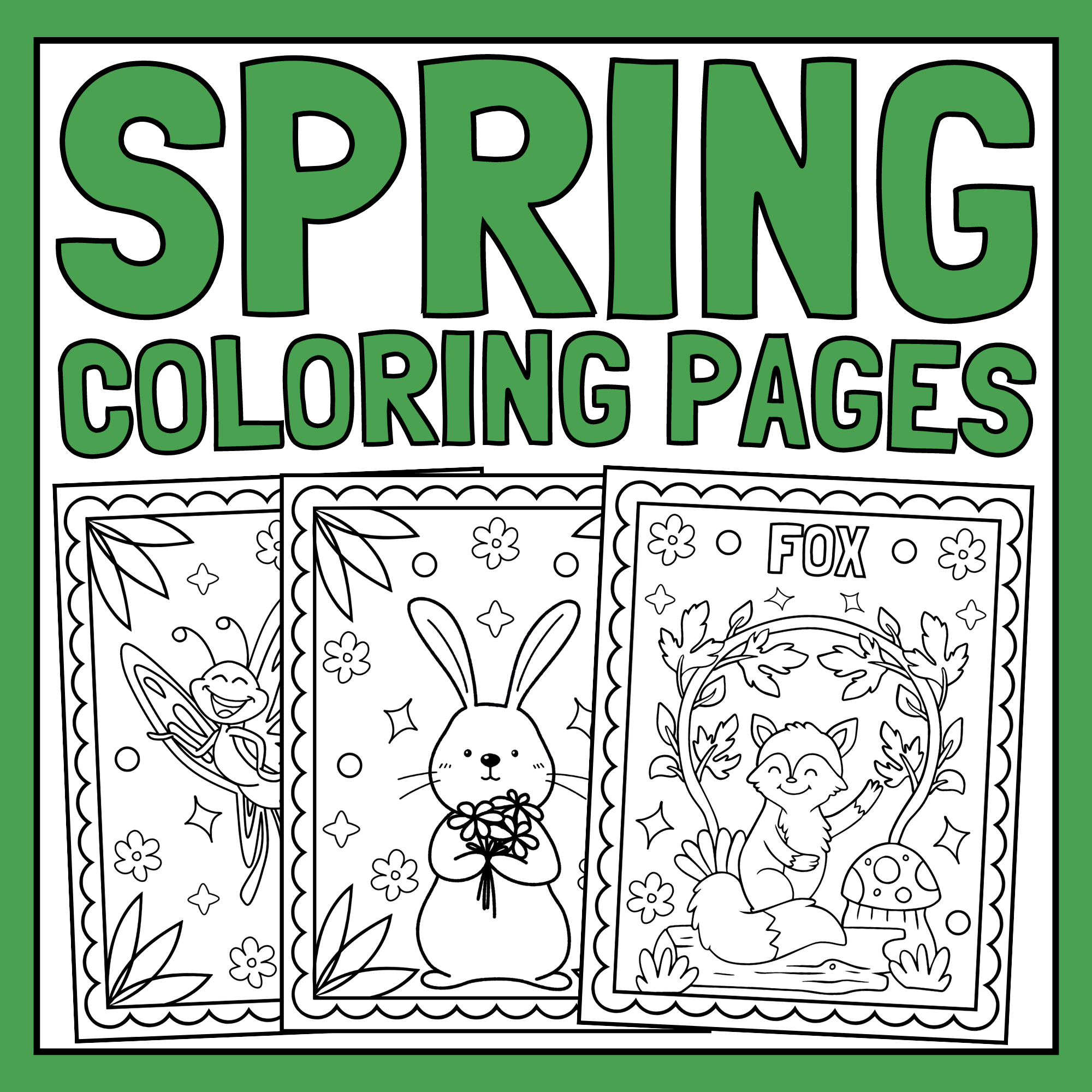 Spring coloring pages bundle spring coloring sheets spring break coloring made by teachers