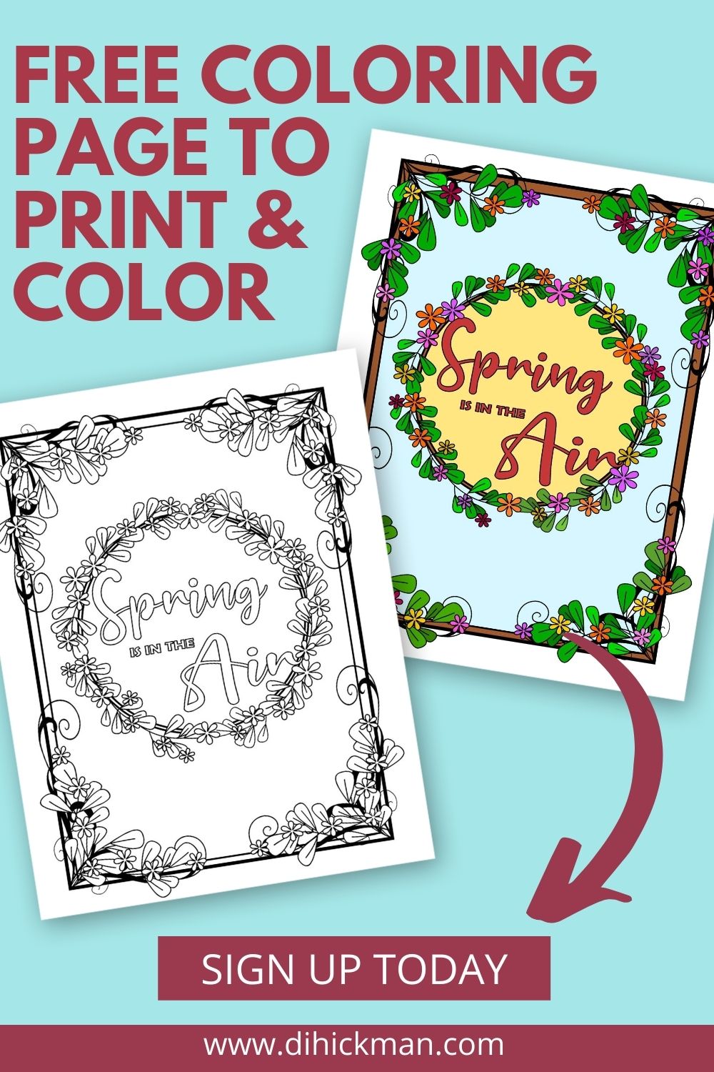 Spring coloring pages printable