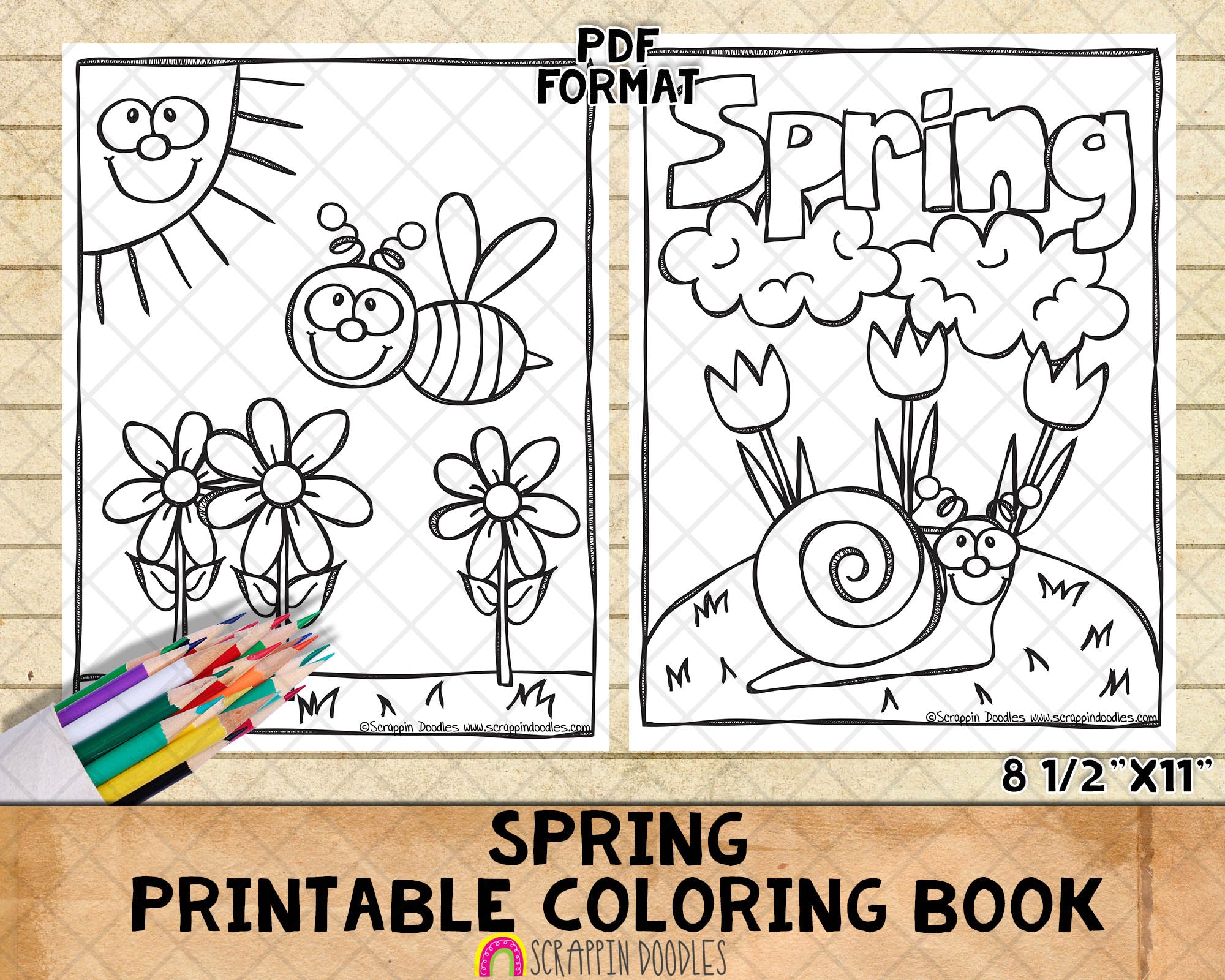 Spring coloring book