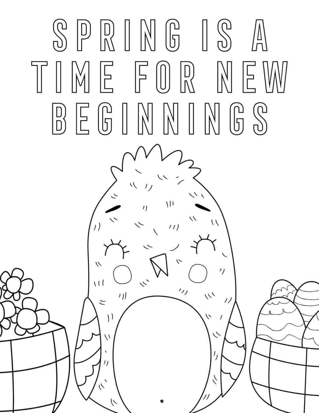 Spring coloring pages free printable