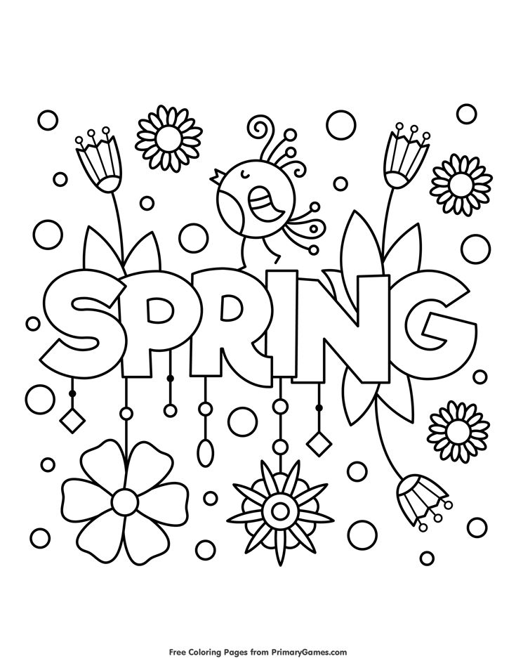 Spring coloring page â free printable ebook spring coloring pages spring coloring sheets coloring pages