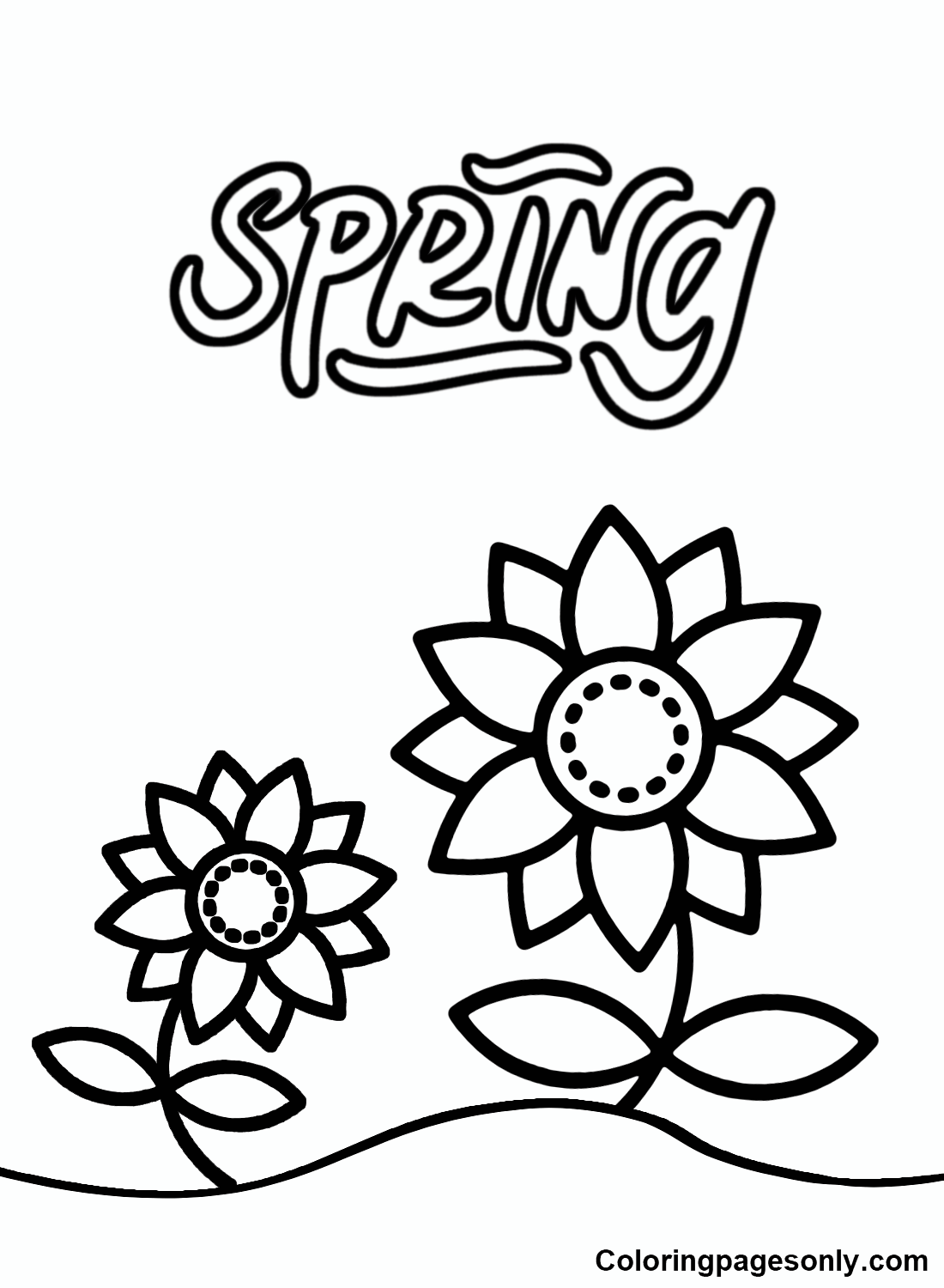 First day of spring coloring pages printable for free download