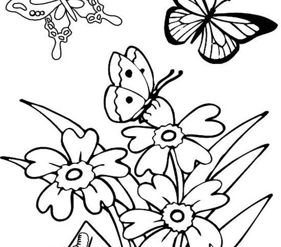 Free easy to print spring coloring pages