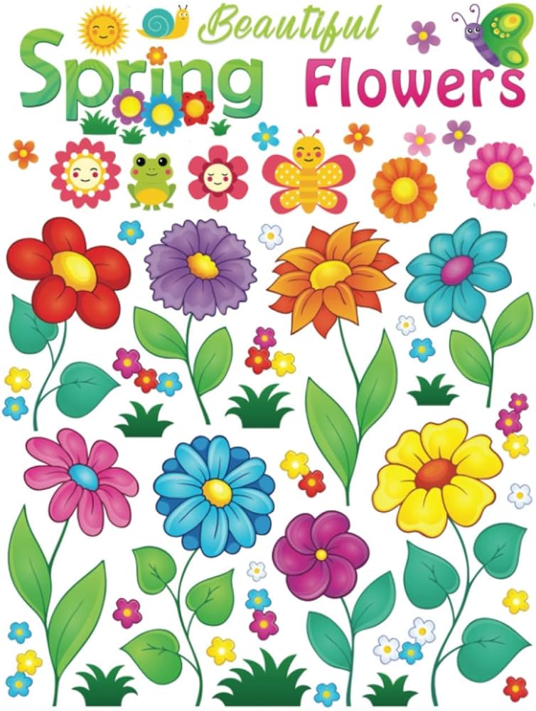 Beautiful spring flowers coloring book for kids with cute spring flowers pages to color kiddo press jane books