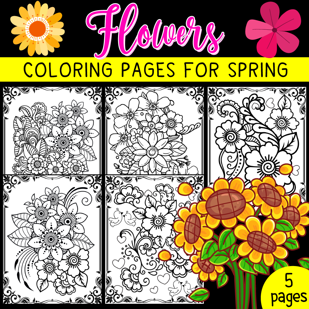 Spring break coloring pages flowers coloring pages made by teachers