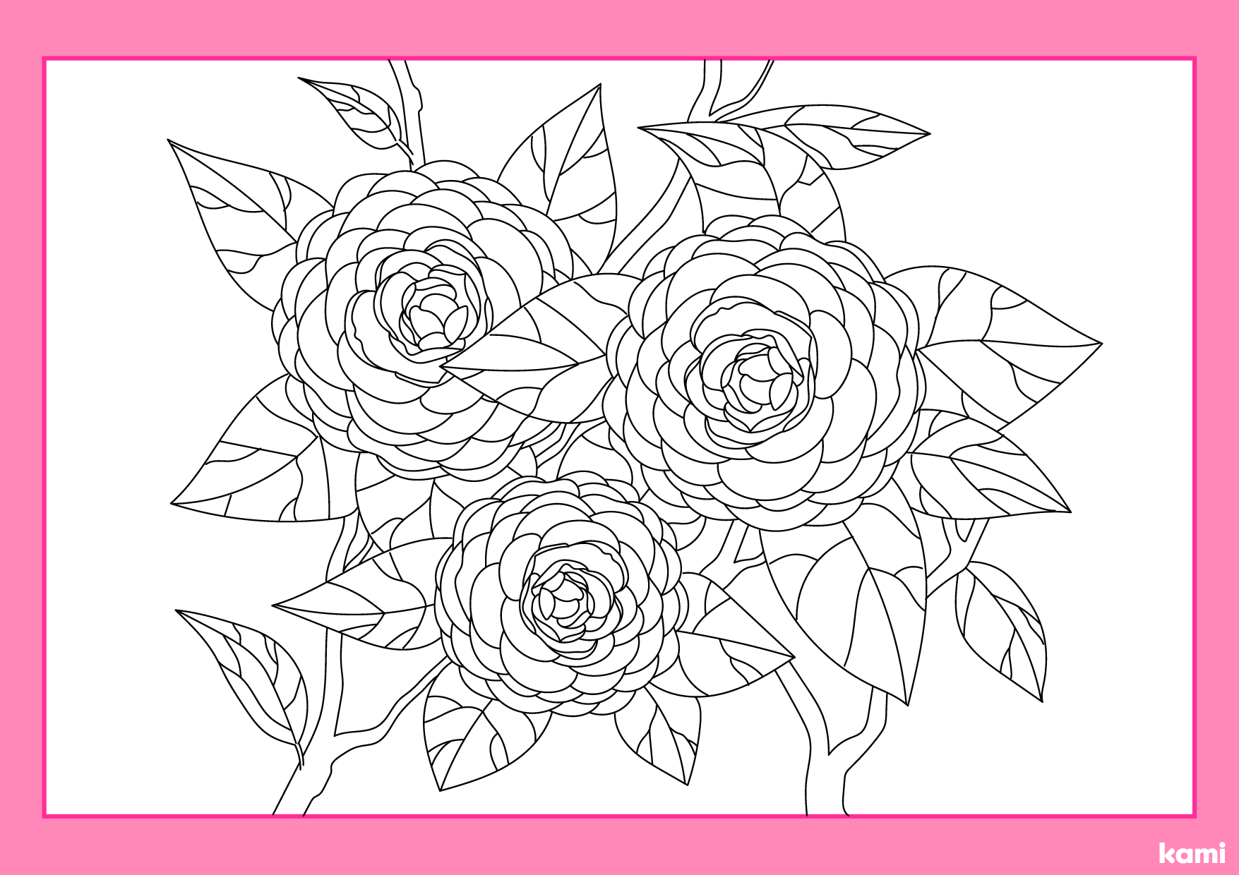 Spring flowers coloring sheet pink border for teachers perfect for grades st nd rd th k pre k other classroom resources kami library
