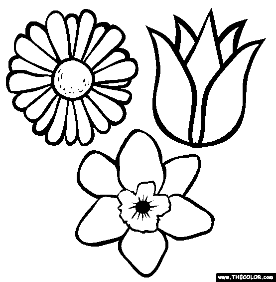 Spring online coloring pages