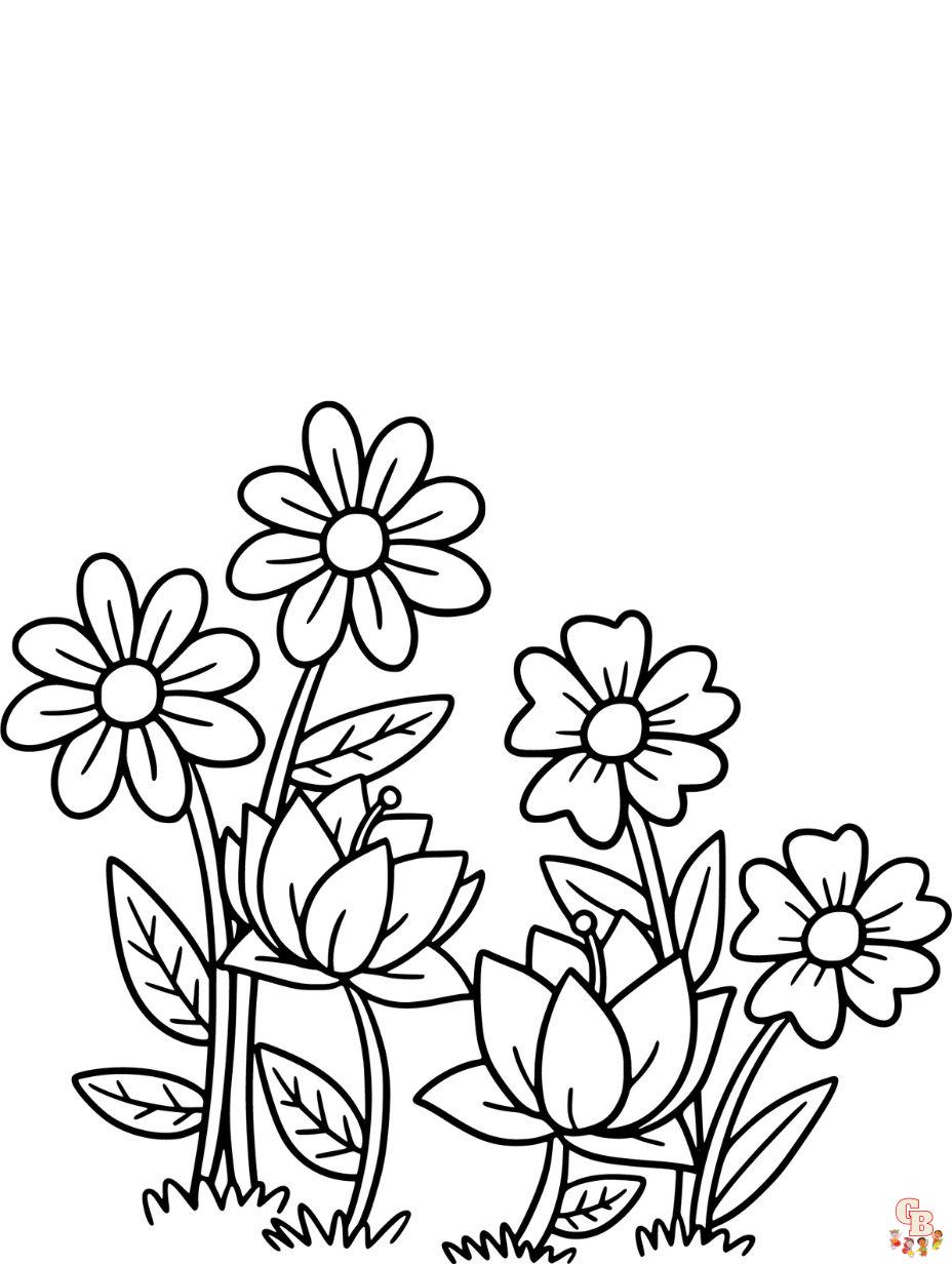 Free spring coloring pages for kids