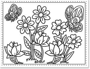 Coloring pages of flowers for kids and adults free printable
