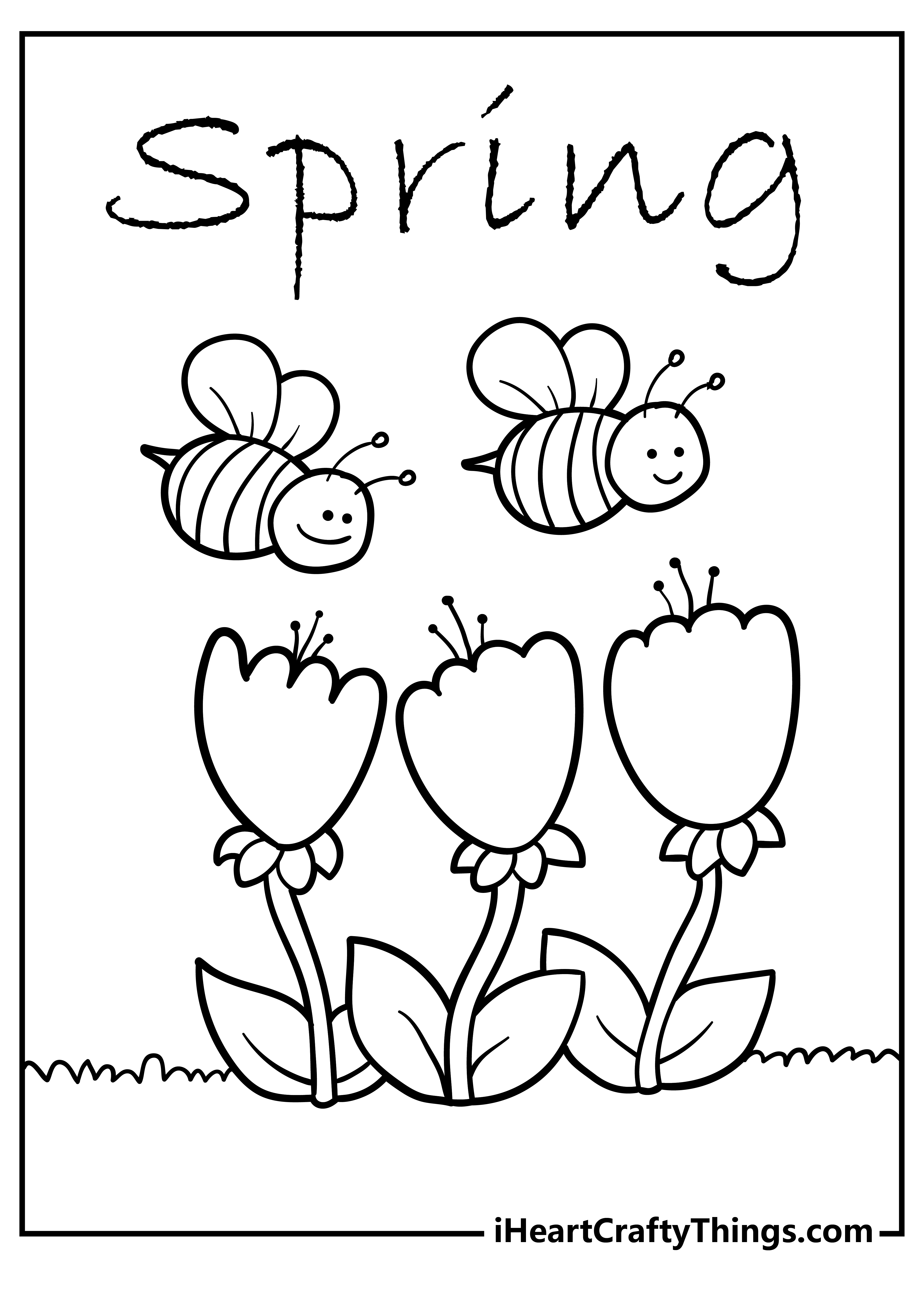 Printable spring coloring pages free printables