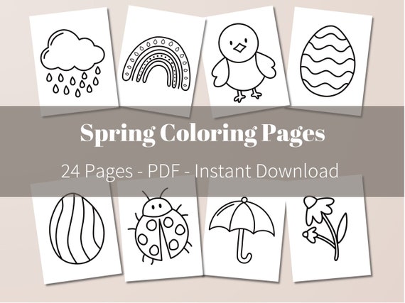 Spring toddler coloring pages printable