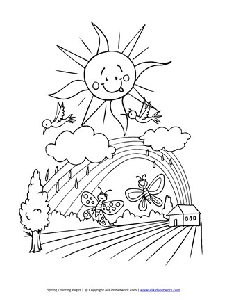 Spring coloring page all kids network