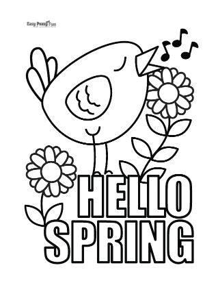 Spring coloring pages â printable coloring pages