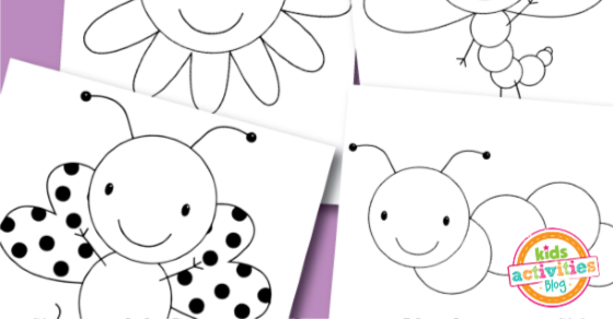 Adorably simple spring bug coloring pages for kids kids activities blog