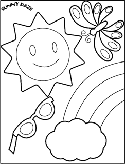 Spring free coloring pages