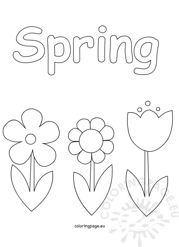 Spring coloring pages for kids coloring page