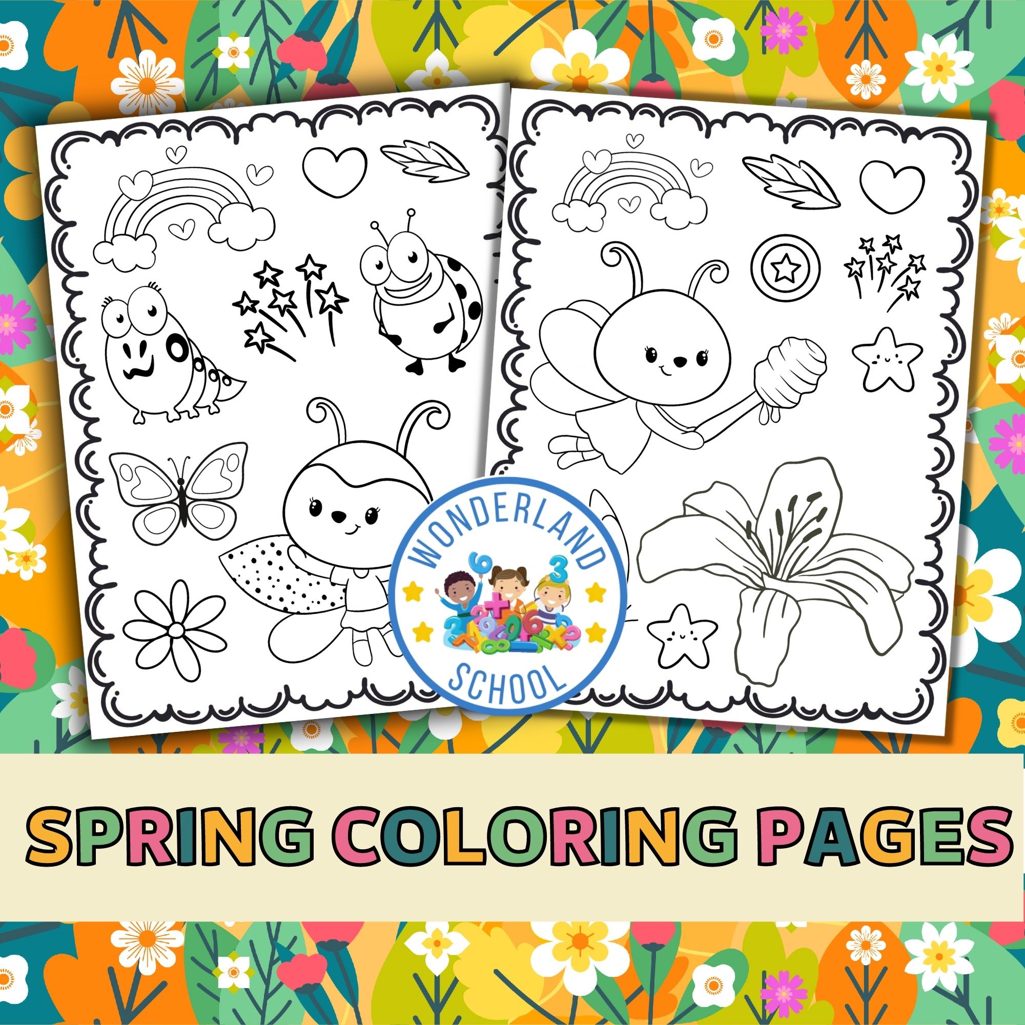 Spring coloring pages outdoor activities coloring pages spring holiday made by teachers