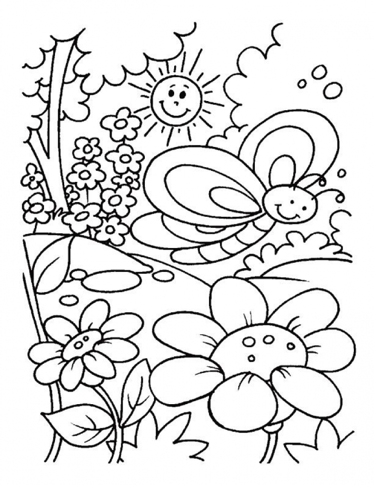 Get this free spring coloring pages for kids yyl