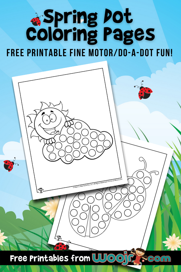 Spring dot coloring pages woo jr kids activities childrens publishing