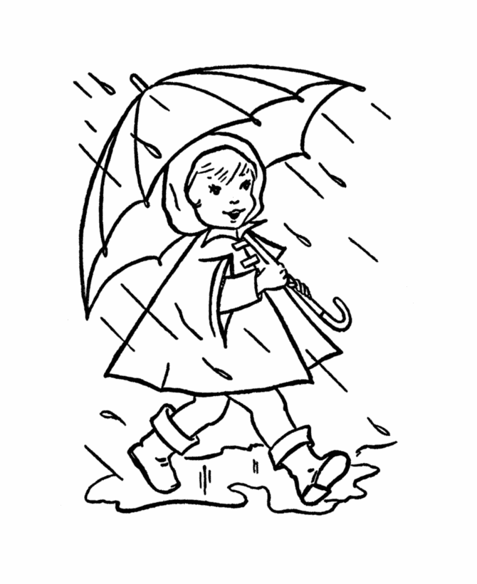 Spring children and fun coloring page