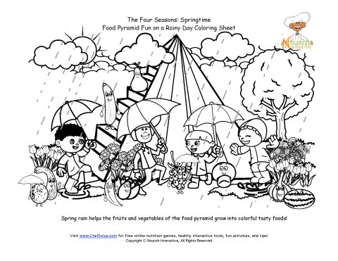 Mypyramid spring coloring page
