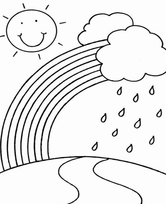 Free easy to print weather coloring pages