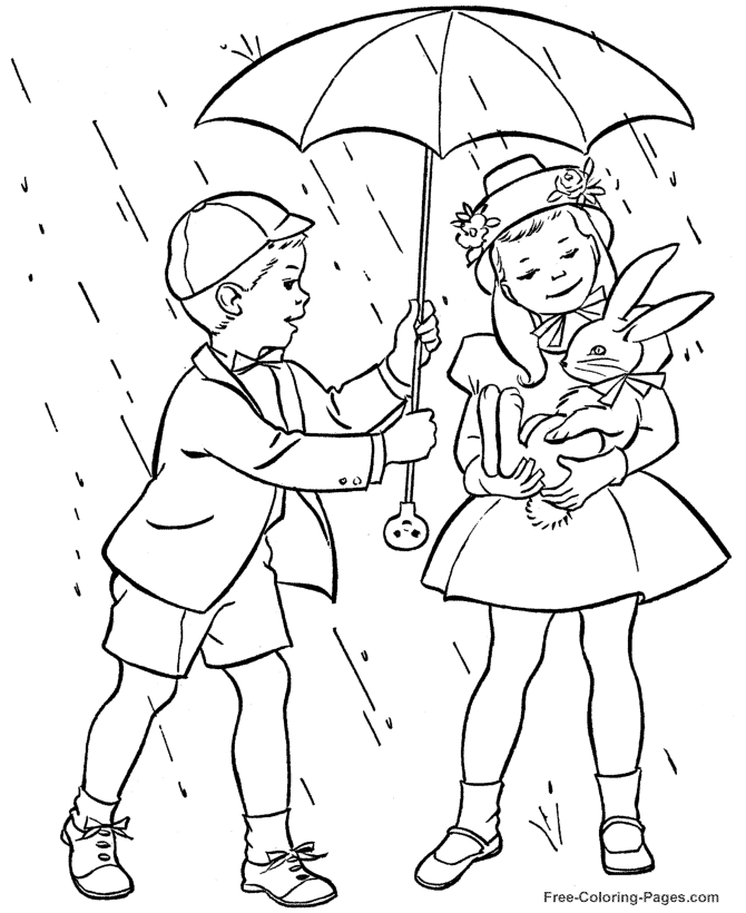 Spring coloring pictures