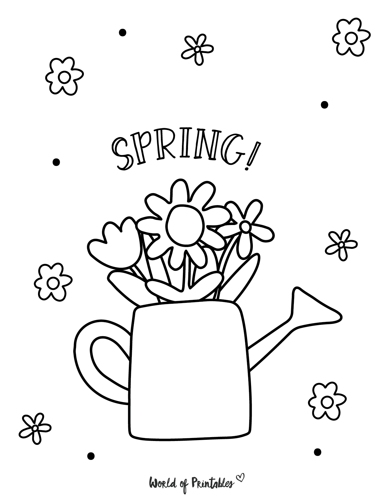 Spring printables templates worksheets