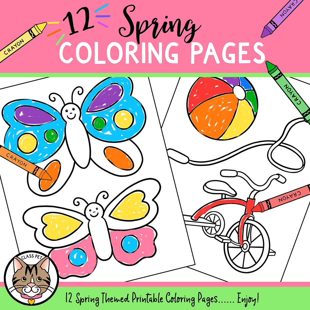 Spring coloring pages preschool kindergarten first grade made by teachers