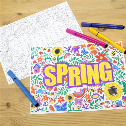 Spring colouring sheet spring