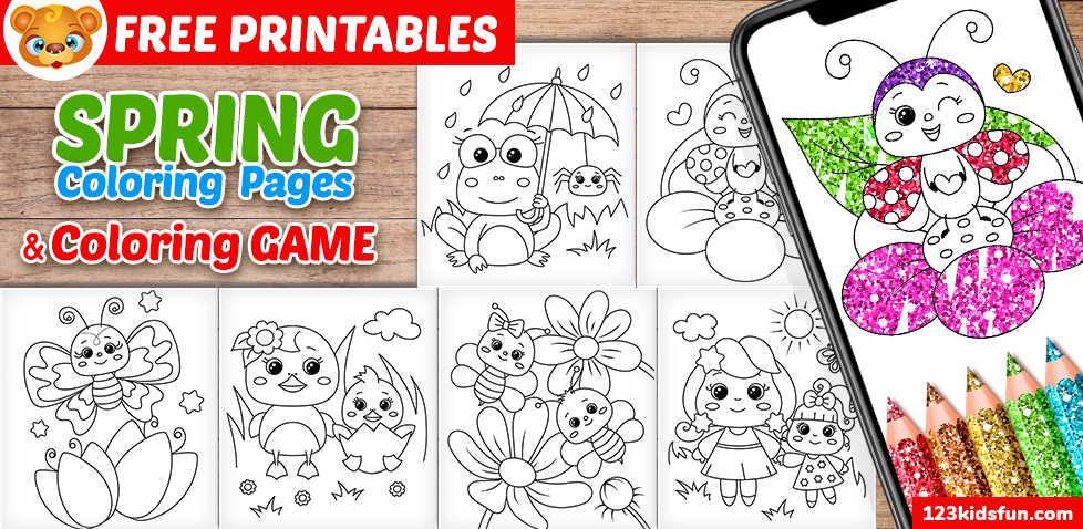 Free printable spring coloring pages for kids kids fun apps