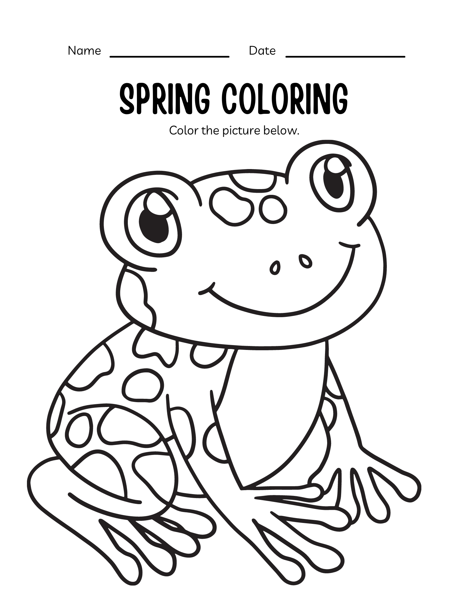 Free spring themed coloring pages â